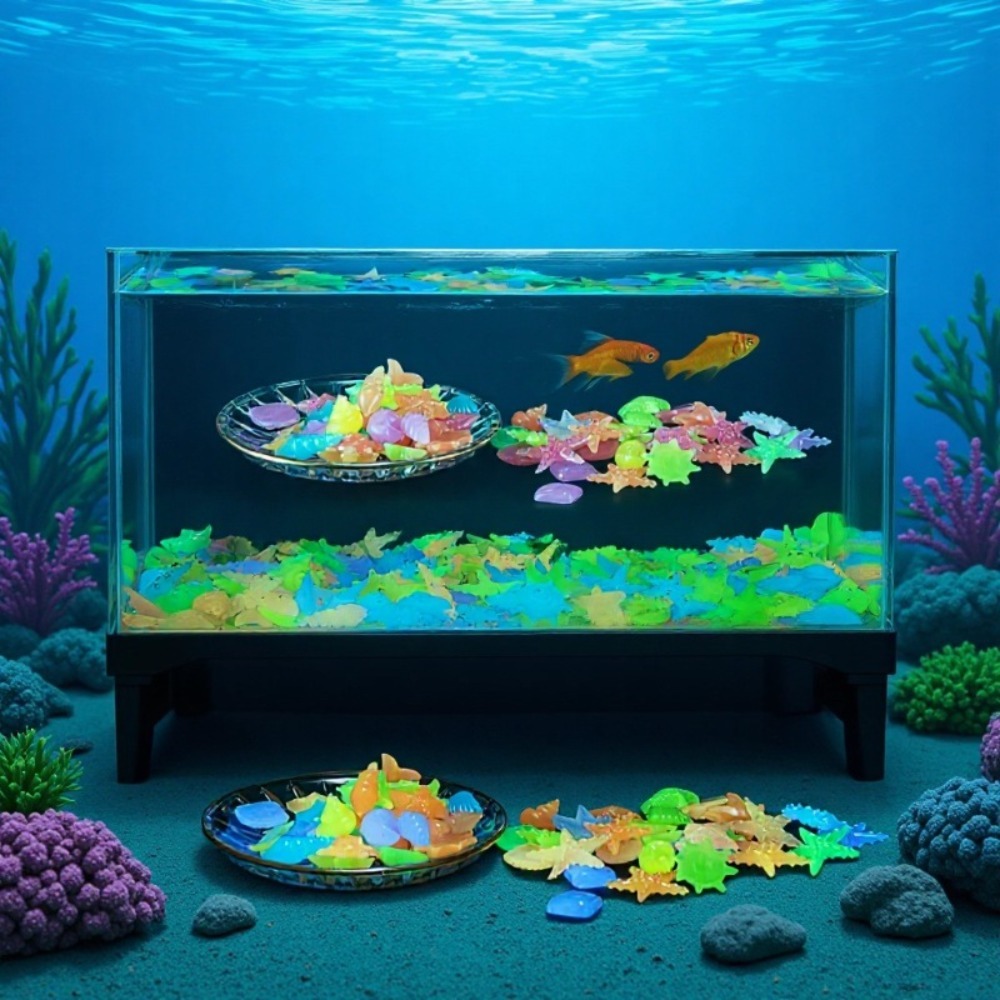 Aquarium Fish Gallery - Светящиеся океанские камни, флуоресцентные ракушки, разноцветные